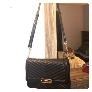 Black flap bag